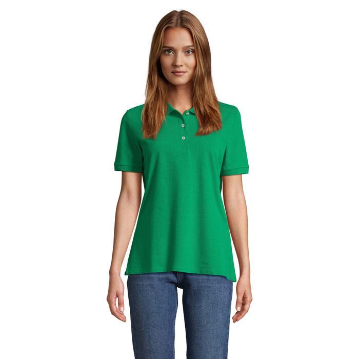 Polo publicitaire pour Femme coton PACIFIC Vert Prairie
